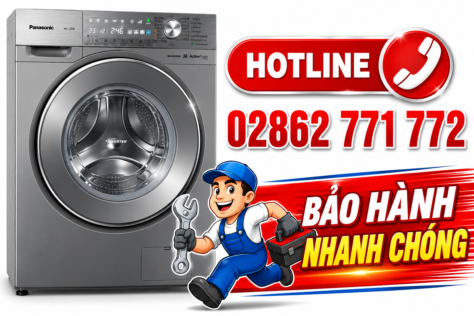 bảo hành, sửa máy giặt Panasonic