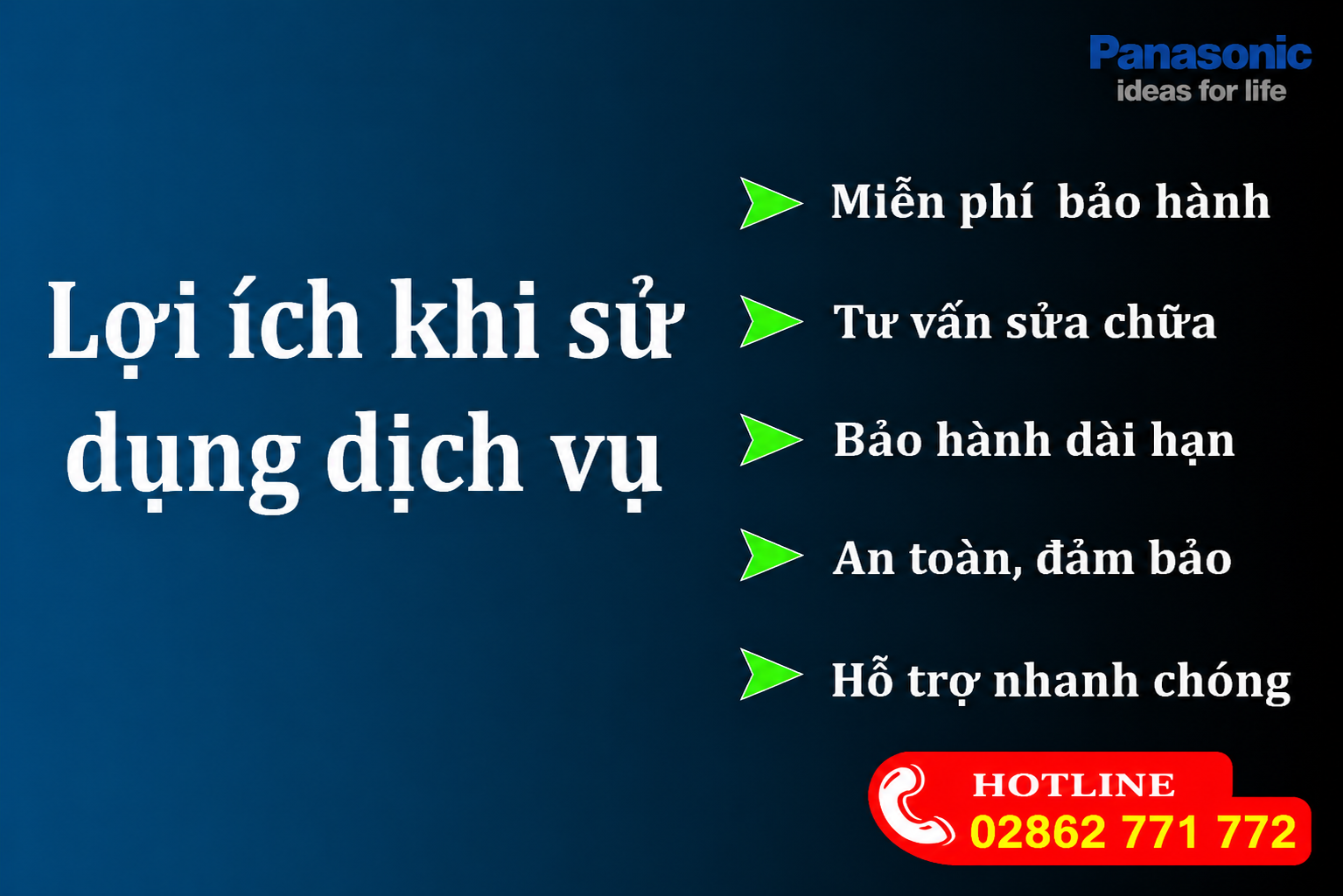lợi ích khách hàng khi sửa tủ lạnh Panasonic