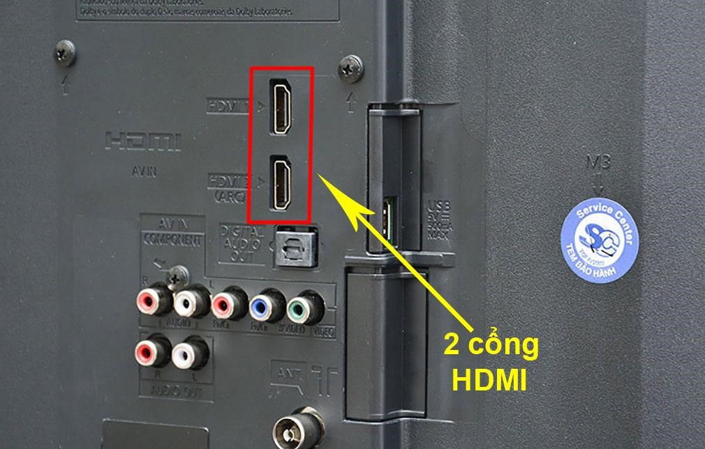 Hai cổng HDMI cho phép ghép nối sang một thiết bị ngoại vi khác 